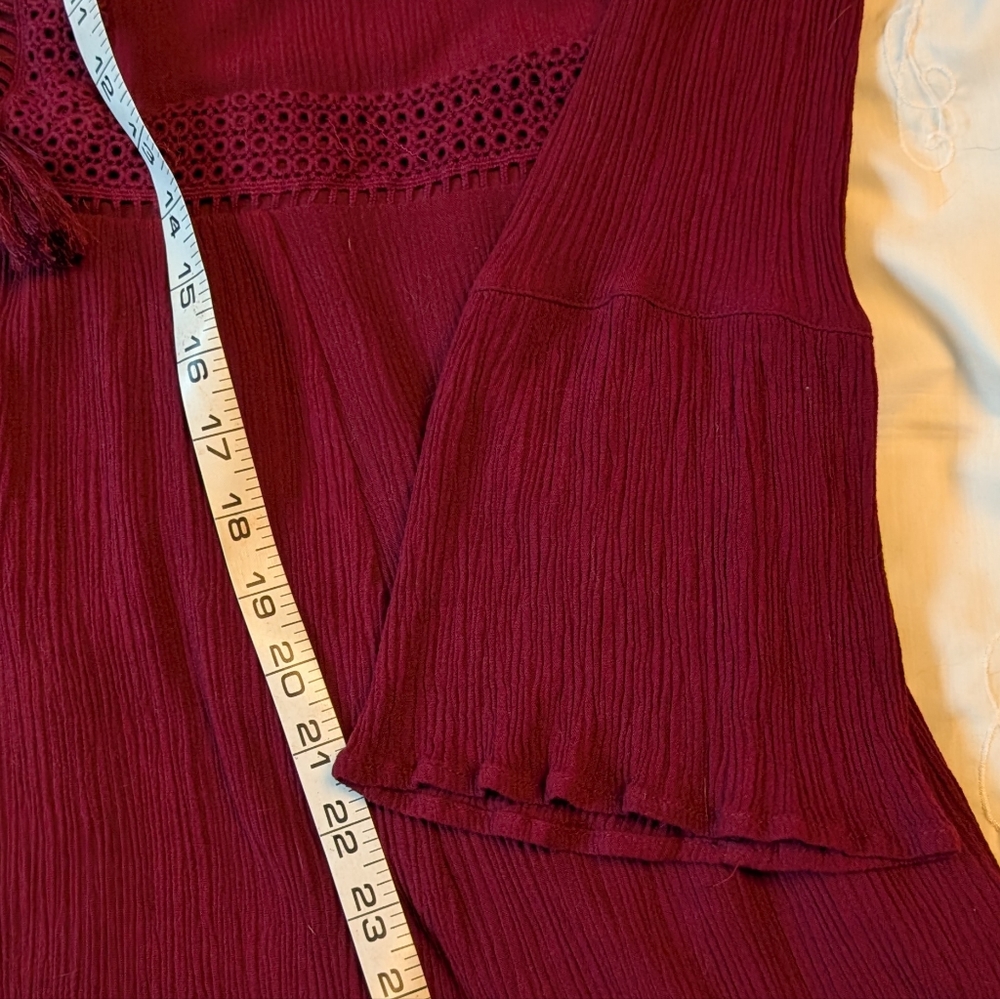 Torrid Burgundy Long Sleeve Dress - Picture 5 of 9